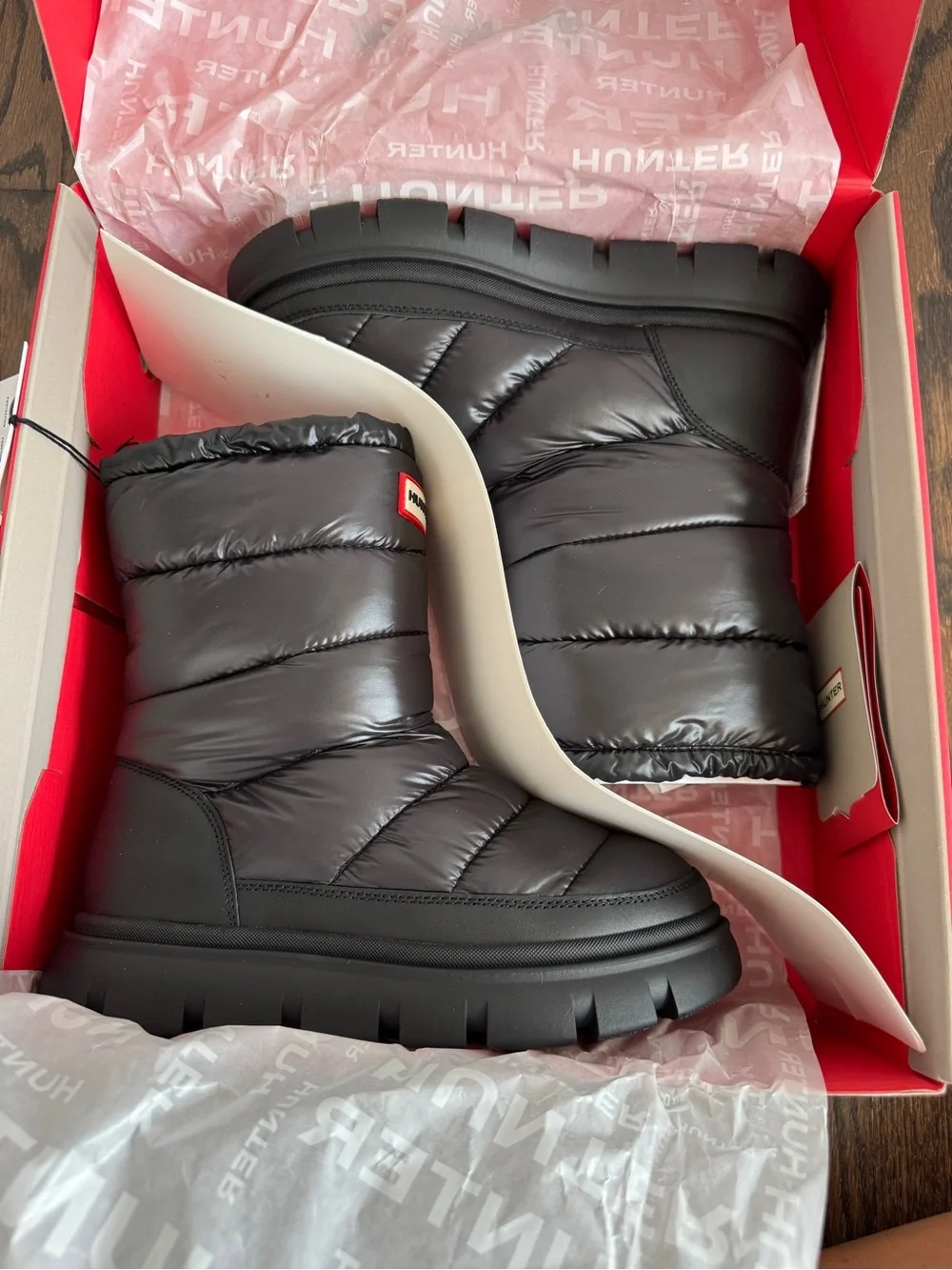 Hunter Women's Maribel Lug Sole Insulated Waterproof Snow Booties